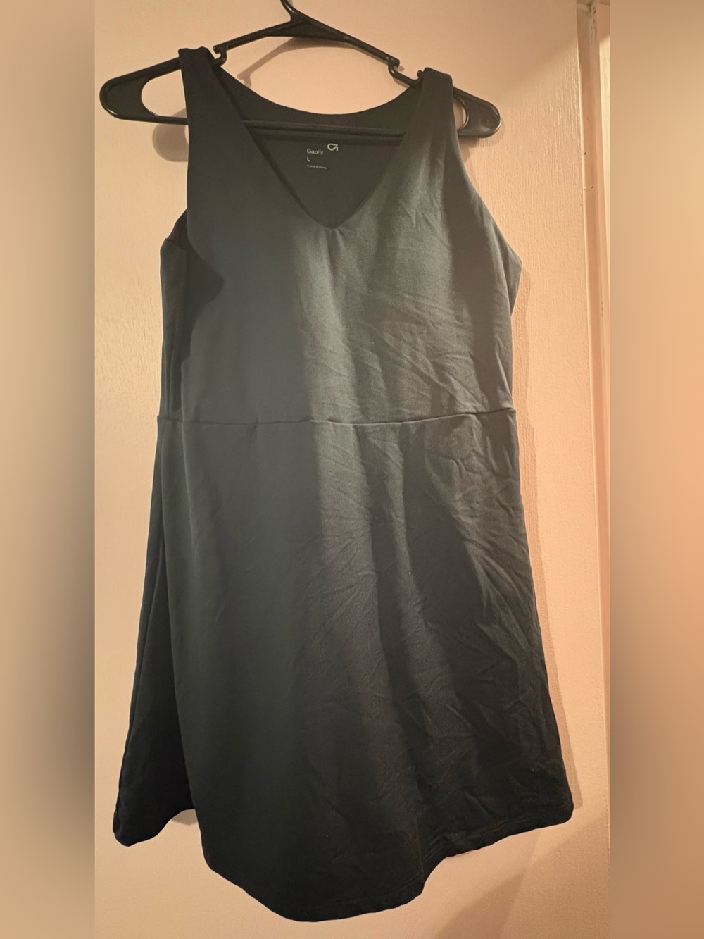 GAP Dark Green V-Neck Sleeveless A-Line Dress